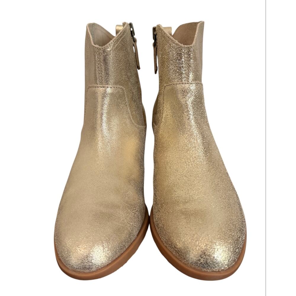 Sorel Lolla II Ankle Boot Gold Metallic Leather Women’s 9.5 Concert *NO INSOLES - Picture 6 of 9